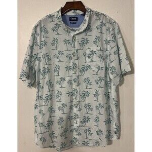 Chaps Ralph Lauren Shirt Men's XL Tropical Hawaiian AOP Palm Tree‎ Beach